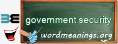 WordMeaning blackboard for government security